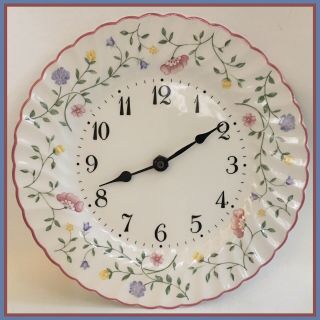 Johnson Brothers Summer Chintz 9 3/4 Inch Wall Clock - Made In England - Rare