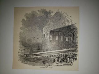 Uss Monitor Launch 1867 Civil War Sketch Rare