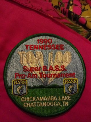 1990 Tennessee Top 100 Bass Pro Am Tournament Patch Rare