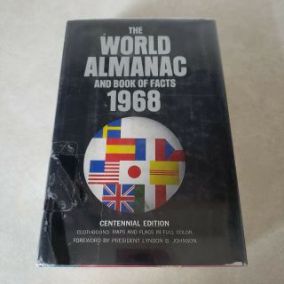 The World Almanac And Book Of Facts 1968 Centennial Edition Rare Hard Cover