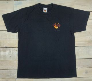 Rare Vintage 90s Hard Rock Cafe Las Vegas Dragon Graphic Black T - Shirt Size L