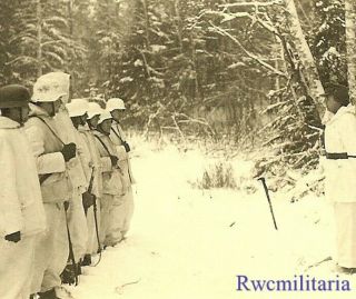 Rare Gebirgsjäger Truppe In Winter Camo In Woods W/ Russian Ppsh Mg (2)