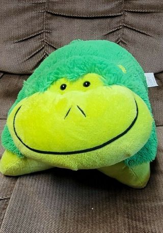 Rare Authentic Pillow Pets Neonz Monkey Green 18 " Plush Toy Gift Neon