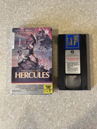 Hercules (vhs,  1984) Lou Ferrigno 1983 Rare Big Box Blockbuster Rare Oop