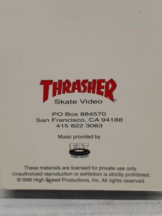 Thrasher Raw VHS Skateboard Video Number 9 Rare 3