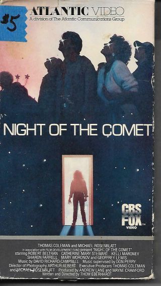 Night Of The Comet Robert Beltran Vhs Geoffrey Lewis Cbs/fox Release Rare