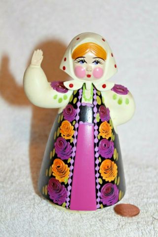 Vintage Rare Russian Soviet Hard Plastic Dancing Doll - “ussr” Swing Sway Style