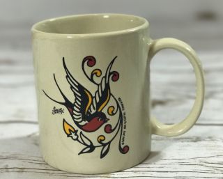 Icup Sailor Jerry Tattoo Bird Rare Hard To Find Ceramic Mug,  11 Oz
