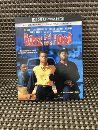 Boyz N The Hood 4k Ultra Hd Blu Ray 2 Disc Set,  Rare Oop Slipcover & Vinyl Case