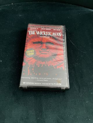 The Wicker Man (vhs 1973) Anchor Bay Widescreen Horror Extended Clamshell Rare
