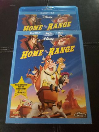 Home On The Range (blu - Ray Disc,  Dvd) Disney - Rare Slipcover