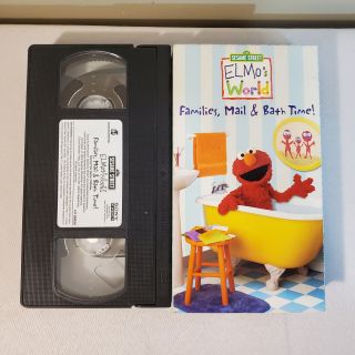 Elmo ' s World - Families,  Mail and Bath Time (VHS,  2004) - HTF EXTREMELY RARE 2