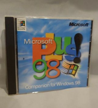 Rare Microsoft Windows Plus 98 W/license Key In Jewel Case