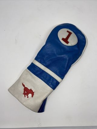 Rare Stitch X Smu Mustang Golf Leather Driver Headcover 1