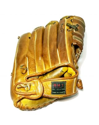 Vintage 1950s Ahi Baseball Glove Pro Model 5876 Japan Right Hand Thrower Rare