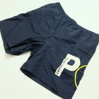 Rare Vintage POLO SPORT Ralph Lauren Spell Out P 3 Swimming Trunks 90s Navy XL 3
