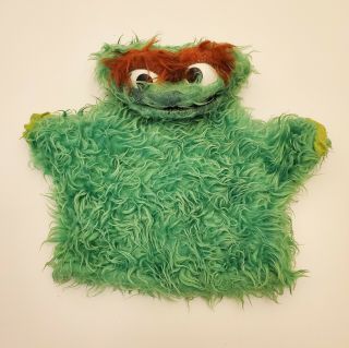 Rare Child Horizons 1970s Oscar The Grouch Hand Puppet Sesame Street Muppets