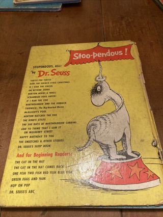 Dr.  Seuss If I Ran the Circus Hardcover 1984 RARE book Club Edition 2