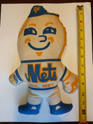 Rare Vintage 1969 Mr.  Met Doll/plush York Mets Mascot 12 " Tall.