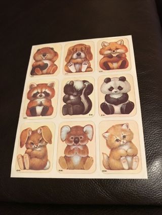 Vintage Mark 1 Stickers,  Furry Animal Sheet Rare