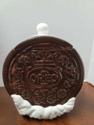 Vintage Houston Harvest Oreo Cookie Jar Rare Nestle Oreo Shaped Jar 3