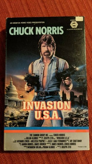 Invasion U.  S.  A.  (vhs,  1985) Chuck Norris Action Cannon Rare Mgm Big Book Box