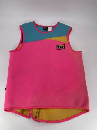 Vintage 90’s Nike Aqua Gear Neoprene Shirt Black Pink Unisex Large Rare