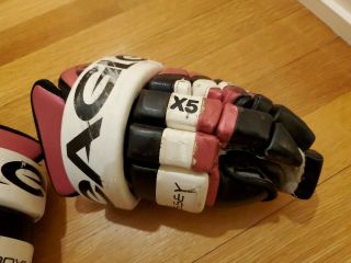 Eagle X5 Odyssey 13” Player Ice Hockey Gloves Adult RARE PINK DANGLER SNIPER NHL 2