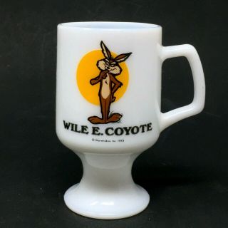 Wile E.  Coyote Milk Glass Mug Marriott 