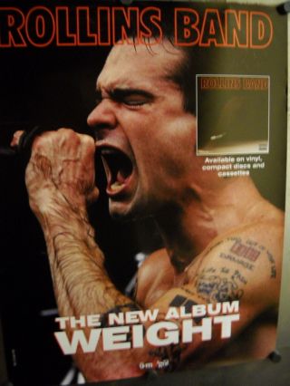Henry Rollins Band Screaming For Weight Large Rare Promo Poster -