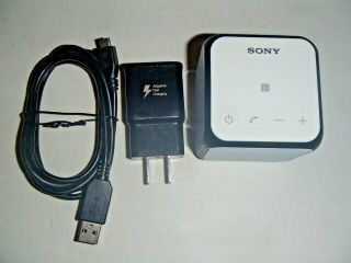 Rare Sony Srs - X11 Ultra Portable Wireless Bluetooth Speaker White Cube Square