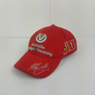 Rare Michael Schumacher Ferrari Licensed Autographed Baseball Cap Hat