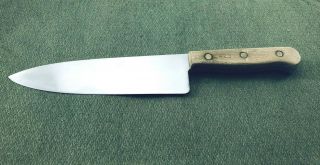 Vintage Fine Chicago Cutlery Rare 42s Chef Large Knife 8 " Blade Usa