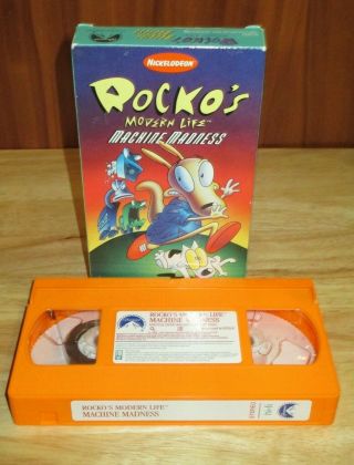 Nickelodeon Rocko ' s Modern Life Machine Madness VHS CARTOON HTF OOP RARE 2