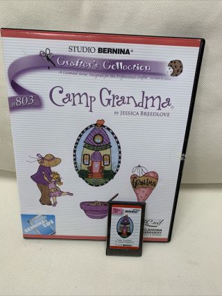 Studio Bernina Embroidery Designs Card - Camp Grandma - 165 170 180 200 730 Rare