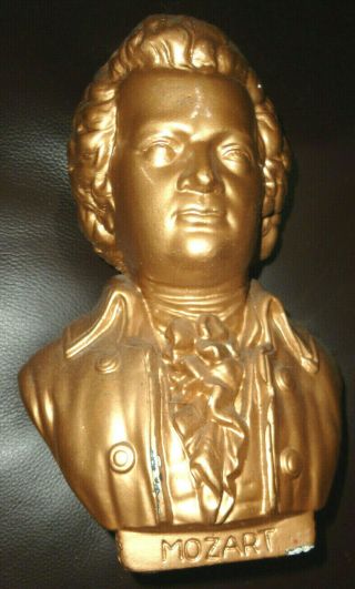Rare Vintage Heavy Mozart Bust Statue 9 " X 6 " X 4 "