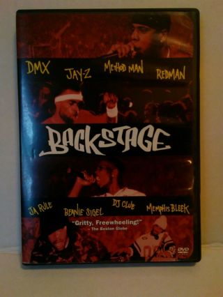 Back Stage Backstage Dvd Hip Hop Concert Movie Jay Z Dmx Ja Rule Dj Clue Rare