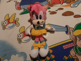 Rare Jazwares Sonic The Hedeghog Classic Amy Rose Plush Toy Doll Sega Official