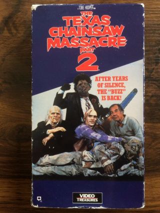 The Texas Chainsaw Massacre Part 2 Vhs Release Horror 1986 Rare Slasher