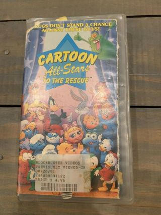 Cartoon All - Stars To The Rescue Vhs - Rare Animated Anti - Drug Film
