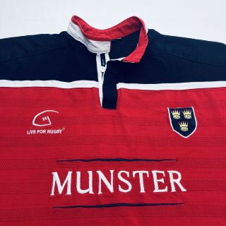 Munster Rugby Union Vintage Shirt Red Jersey LFR Top Ireland Rare Men’s XXL 2XL 2