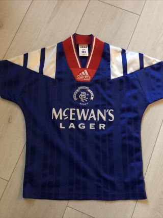Limited Edition Youth Rangers Shirt 1992 1994 Vintage Rare Football Strip Adidas