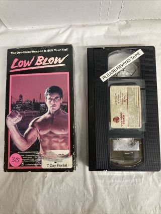 Low Blow (1986) Rare Action Vhs Vestron Video Leo Fong Cameron Mitchell Opp