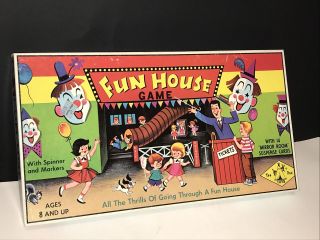 Vintage Fun House Game Board Game Tee Pee Toys Rare