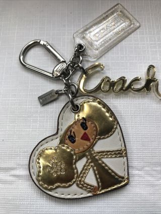 Authentic Ultra Rare Coach Poppy Goldy Keychain