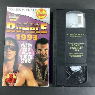 Royal Rumble 1993 Coliseum Wwf Wwe Wcw Tna Ecw Oop Rare Vhs Tape
