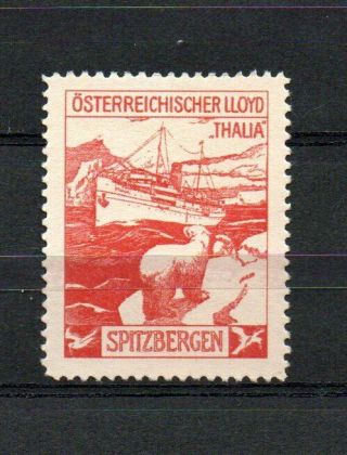 037.  Norway Local 1917 Spitsbergen Ss Thalia Mnh,  Very Rare