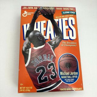 Rare Vintage 90s Michael Jordan Air Jordan Wheaties Box And