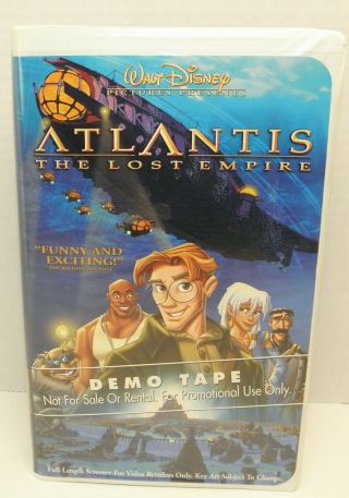 Disney Atlantis The Lost Empire Vhs Movie Screener / Demo Tape Not Rare