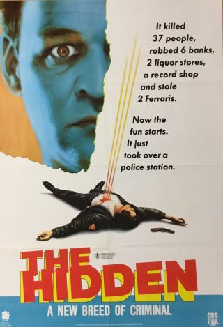 The Hidden 1987 Poster Australian Rare One Sheet Movie Kyle Maclachlan